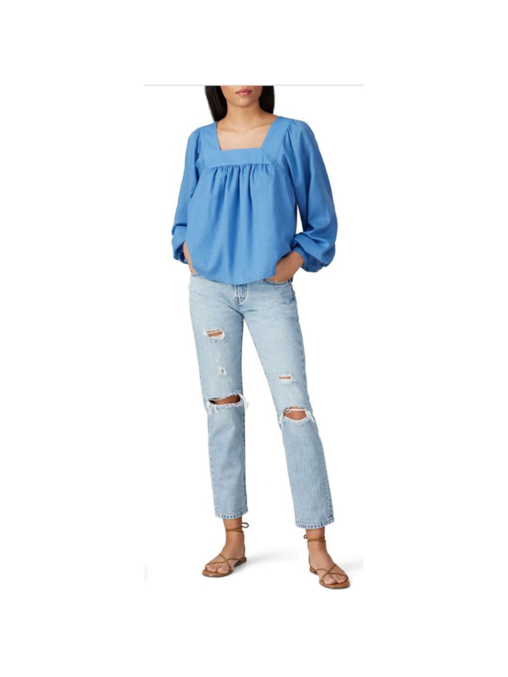 Sweet Baby Jamie Baby Blue Blouse Rent the Runway Preloved XS $136